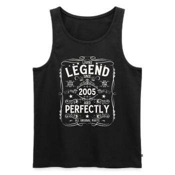 20ème anniversaire Cadeau Homme Légende 2005 - Débardeur bio Premium Homme - noir - Devant - Michal (187cm)