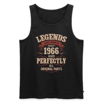 60th Birthday Legend August Born in 1966 - Men's Premium Organic Tank Top - black - Front - Michal (187cm)