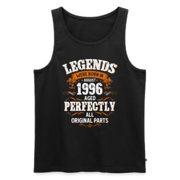 29ème Anniversaire Original Vintage Août 1996 - Débardeur bio Premium Homme - noir - Devant - Michal (187cm)