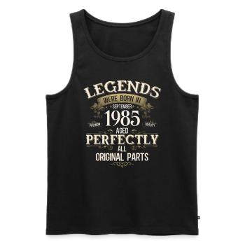 40th Birthday Gift Legend September 1985 - Men's Premium Organic Tank Top - black - Front - Michal (187cm)