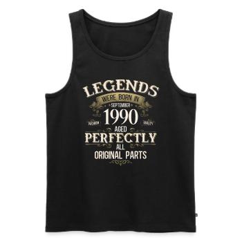 1985,Year 1985,Year 1985,Legend 1985,Origi - Men's Premium Organic Tank Top - black - Front - Michal (187cm)