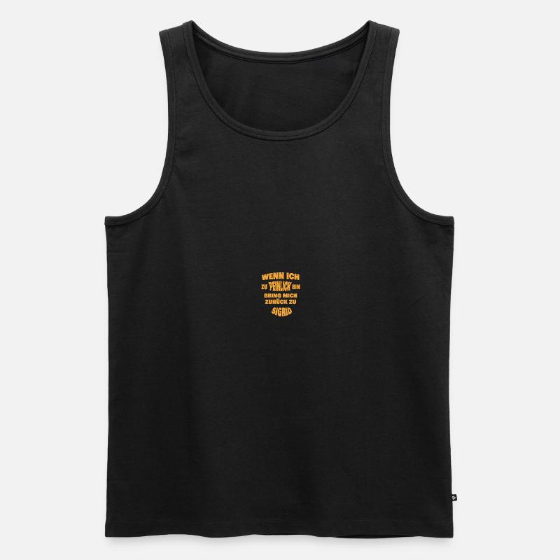 peinlich Sigrid - Männer Premium Bio Tank Top - Schwarz