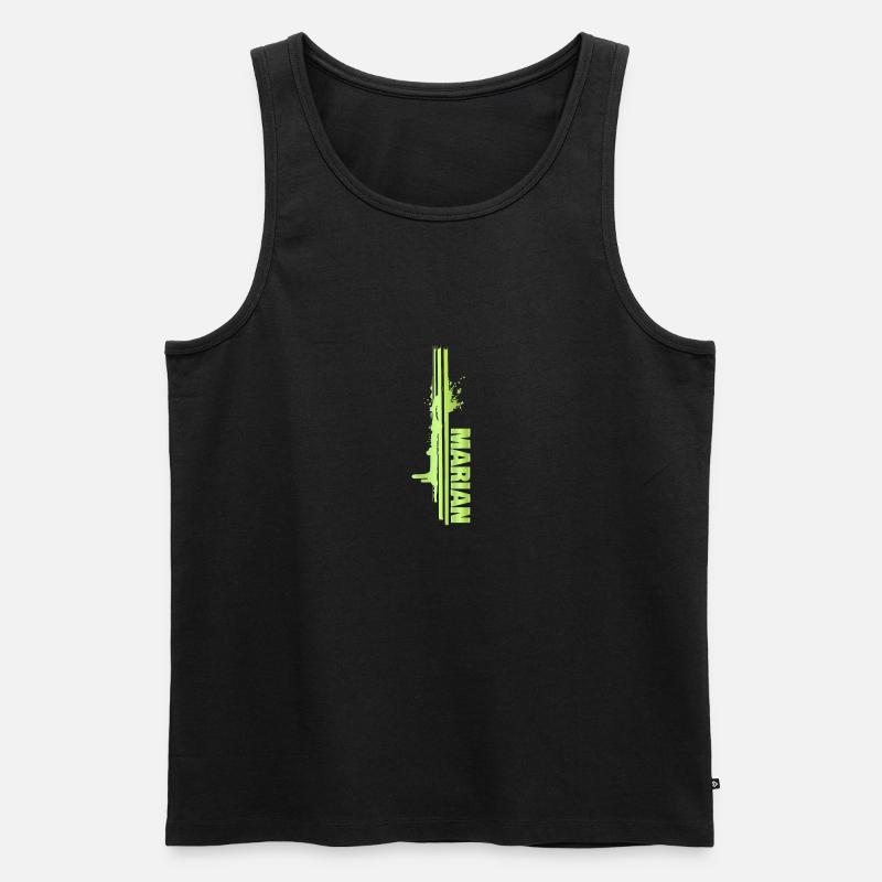 Farbklecks Marian - Männer Premium Bio Tank Top - Schwarz