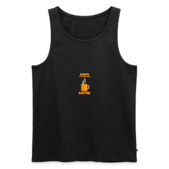 Cafe Benito - Männer Premium Bio Tank Top - Schwarz - Vorne - Michal (187cm)