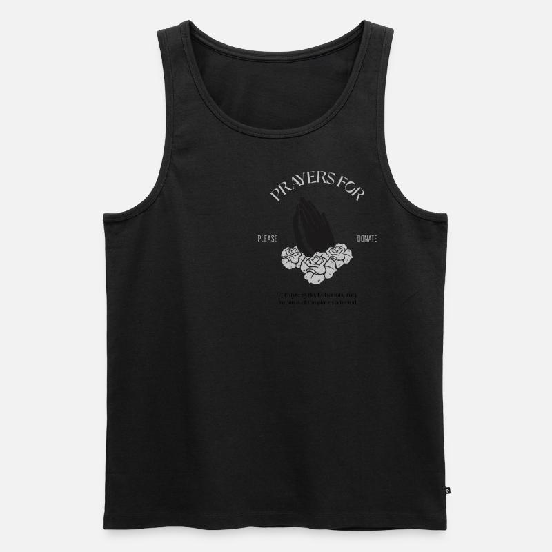 Prayer for - Männer Premium Bio Tank Top - Schwarz