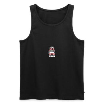 Baseballspieler Mama Mutter Baseball - Männer Premium Bio Tank Top - Schwarz - Vorne - Michal (187cm)