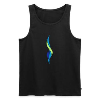 Physio 6 Logo - Männer Premium Bio Tank Top - Schwarz - Vorne - Michal (187cm)