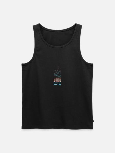Adventure Begins At Your Library - Men's Premium Organic Tank Top - black