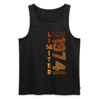 49th Birthday Man Original May Vintage 1974 - Men's Premium Organic Tank Top - black - Front - Michal (187cm)