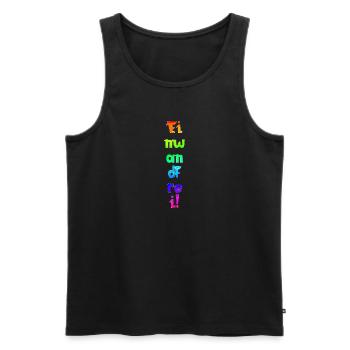 Einwandfrei | Perfekt | Vorbildlich | Spruch - Männer Premium Bio Tank Top - Schwarz - Vorne - AI Model Male 178 light (178cm)