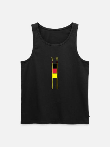 Double Zipper Deutschland - Männer Premium Bio Tank Top - Schwarz