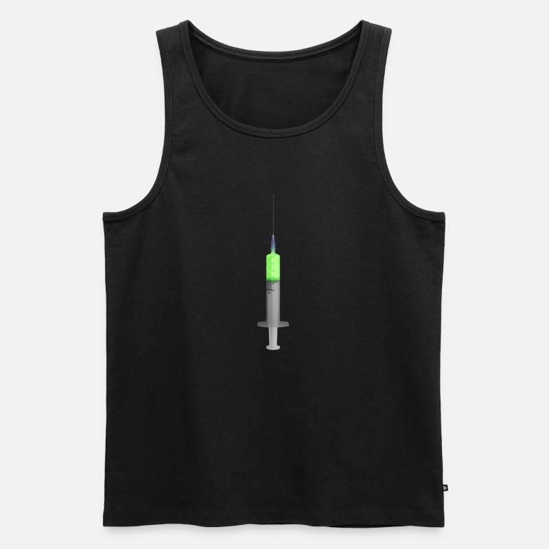 Spritze - Männer Premium Bio Tank Top - Schwarz