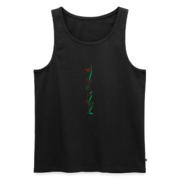 Ornament - Men's Premium Organic Tank Top - black - Front - AI Model Male 178 light (178cm)