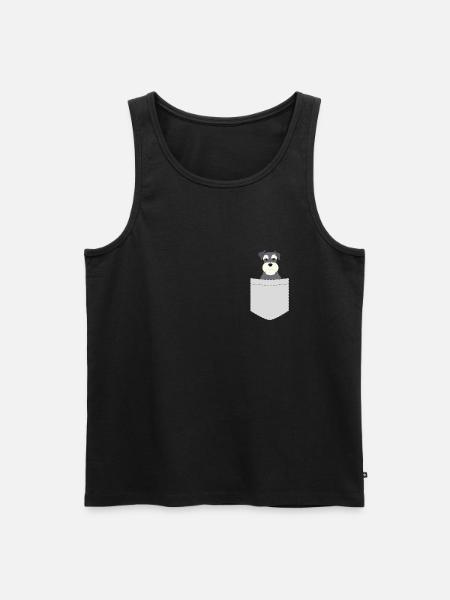 Schnauzer Pocket Chest Bag Dog Sweet Gift - Men's Premium Organic Tank Top - black
