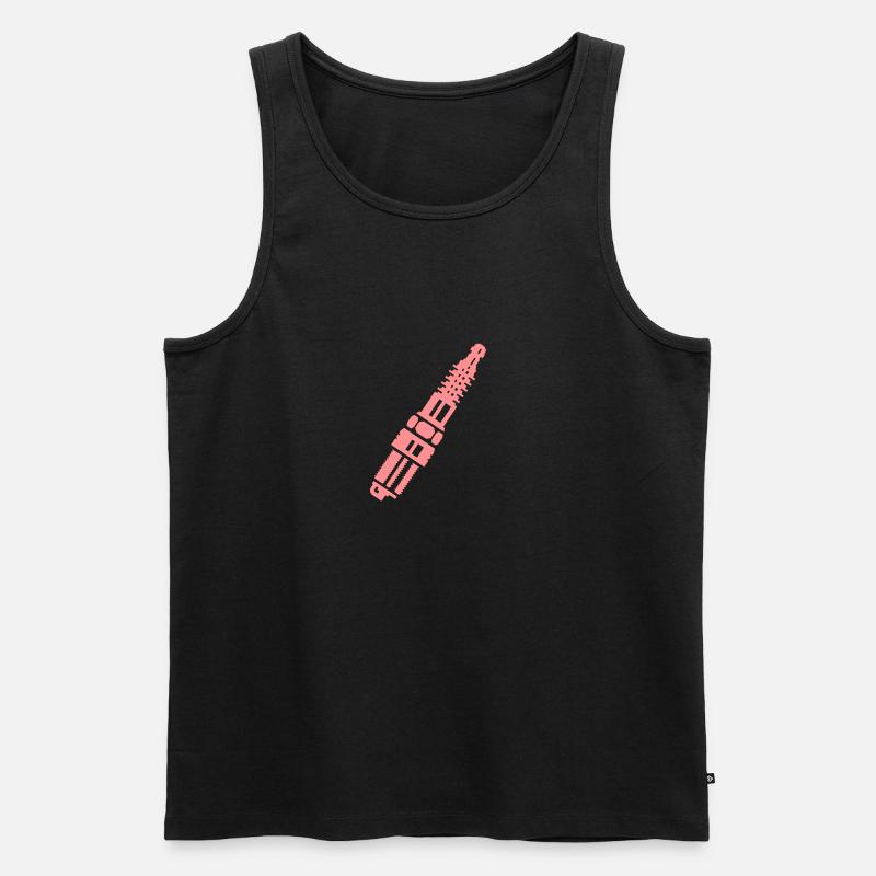 Zündkerze / spark plug (1c) - Männer Premium Bio Tank Top - Schwarz