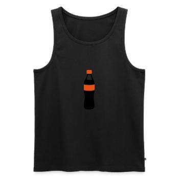 soda bottle 1 - Men's Premium Organic Tank Top - black - Front - AI Model Male 178 light (178cm)