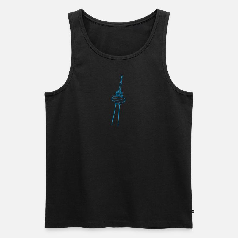 Fernsehturm Berlin - Männer Premium Bio Tank Top - Schwarz