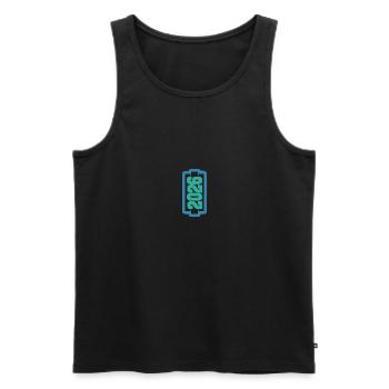 2026 - Men's Premium Organic Tank Top - black - Front - AI Model Male 178 light (178cm)
