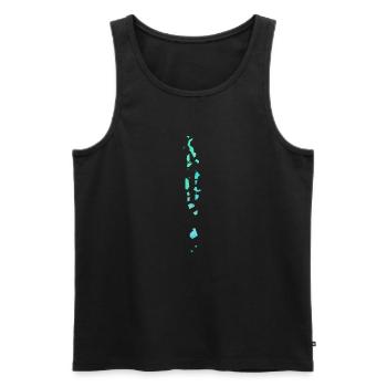 Maldives - Männer Premium Bio Tank Top - Schwarz - Vorne - Michal (187cm)
