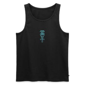 Wind Power - Männer Premium Bio Tank Top - Schwarz - Vorne - AI Model Male 178 light (178cm)
