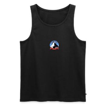 matterhorn red - Men's Premium Organic Tank Top - black - Front - AI Model Male 178 light (178cm)