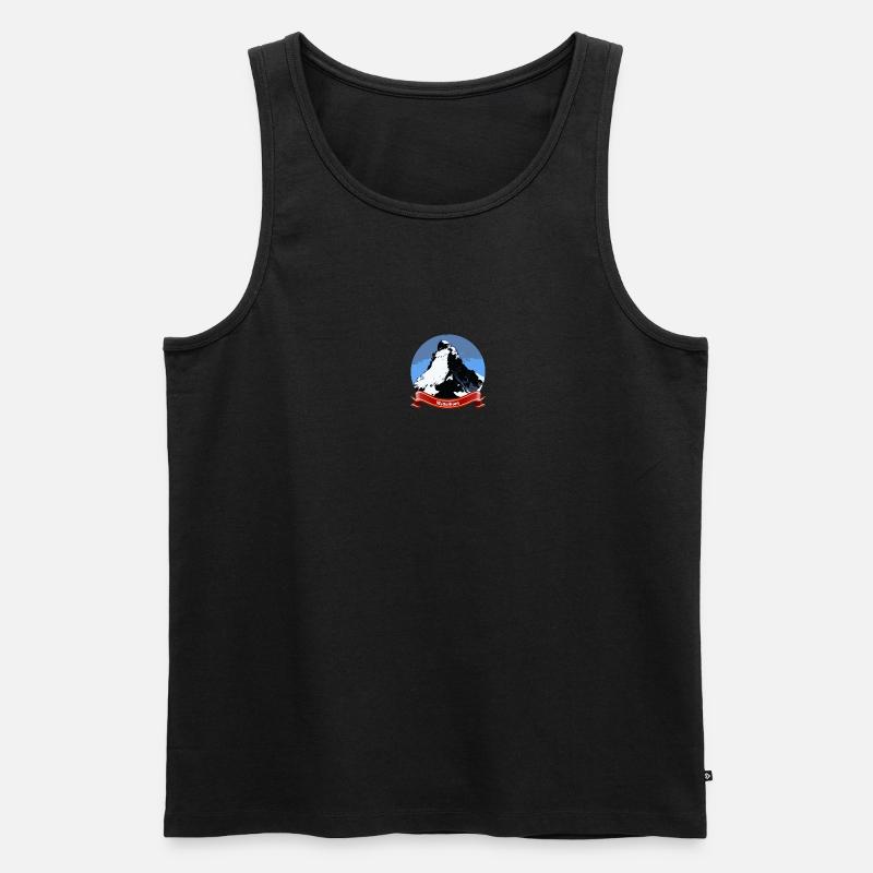 matterhorn red - Männer Premium Bio Tank Top - Schwarz