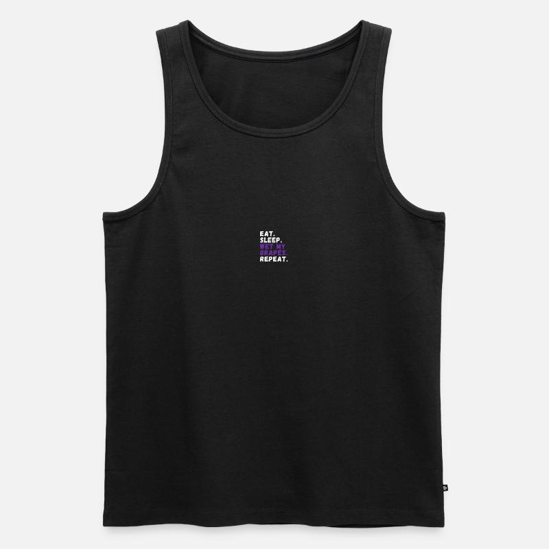 Traubenanbau Weinberg Hobbywinzer Winzer - Männer Premium Bio Tank Top - Schwarz