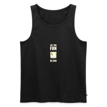 Let The Fun Be Gin Alcohol - Männer Premium Bio Tank Top - Schwarz - Vorne - Michal (187cm)