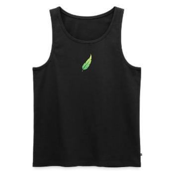 Feather Feeling #5 - Männer Premium Bio Tank Top - Schwarz - Vorne - Michal (187cm)