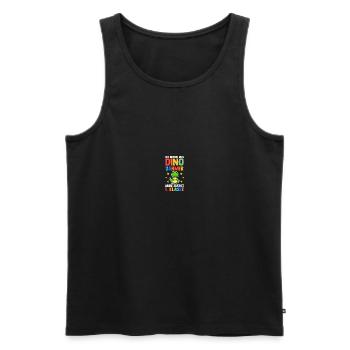 Kita Abgänger Dino Erste Klasse Einschulung - Männer Premium Bio Tank Top - Schwarz - Vorne - Michal (187cm)