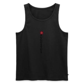 August Vintage Geburtstagsgeschenk - Männer Premium Bio Tank Top - Schwarz - Vorne - Michal (187cm)