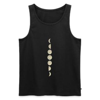 Moon Phases Moon Full Moon Crescent Quarter Moon - Men's Premium Organic Tank Top - black - Front - AI Model Male 178 light (178cm)