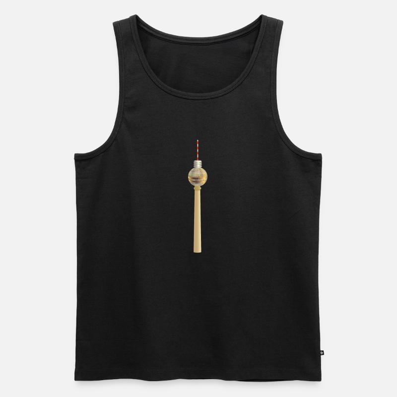 Fernsehturm Berlin - Männer Premium Bio Tank Top - Schwarz