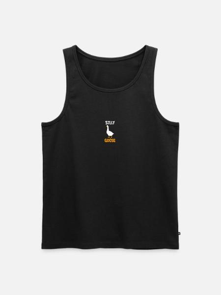Silly Goose - Men's Premium Organic Tank Top - black