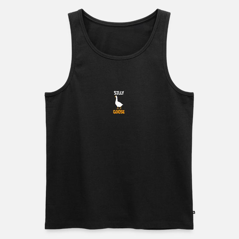Silly Goose - Männer Premium Bio Tank Top - Schwarz