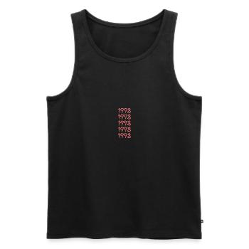 Sun 1998 - Men's Premium Organic Tank Top - black - Front - Michal (187cm)