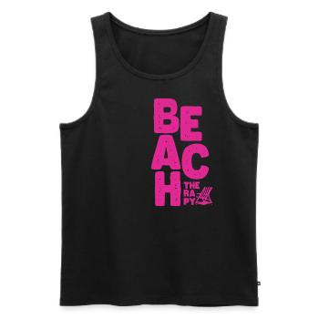 Beach Therapy - Männer Premium Bio Tank Top - Schwarz - Vorne - AI Model Male 178 light (178cm)