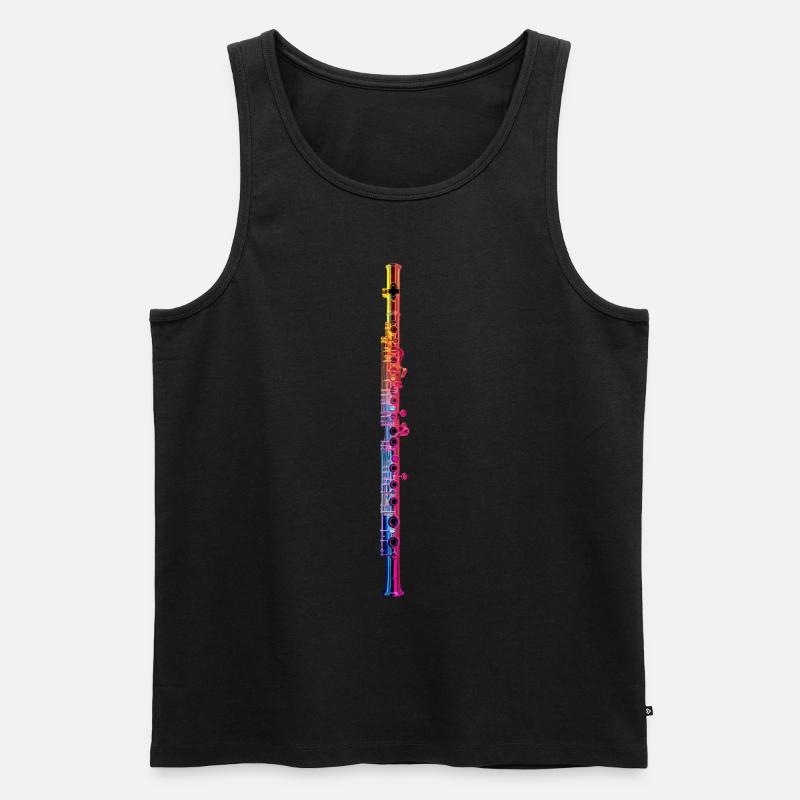 Querflöte - Männer Premium Bio Tank Top - Schwarz