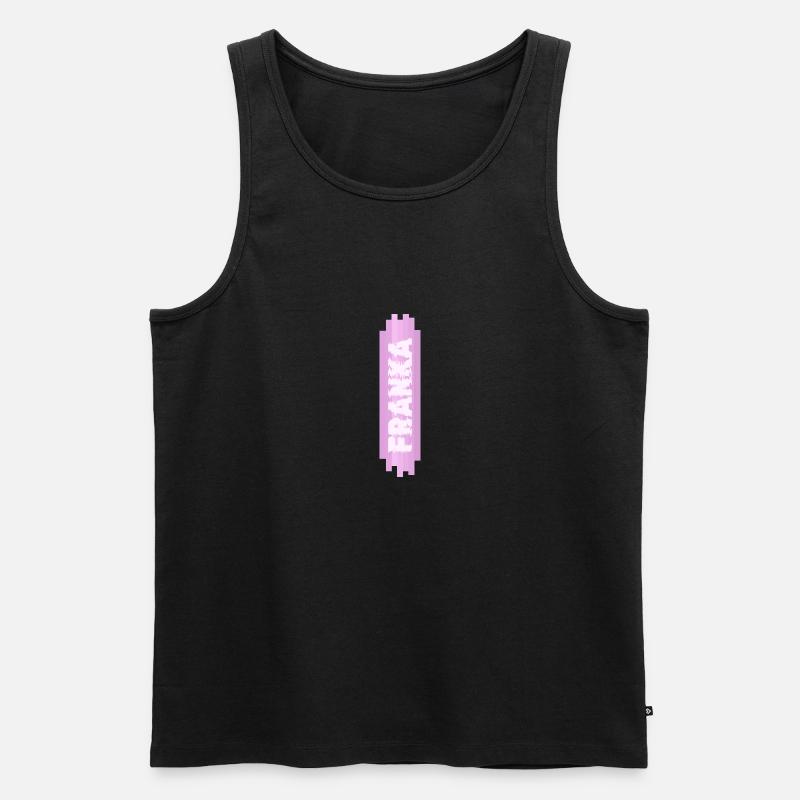 Mädchenname Franka - Männer Premium Bio Tank Top - Schwarz
