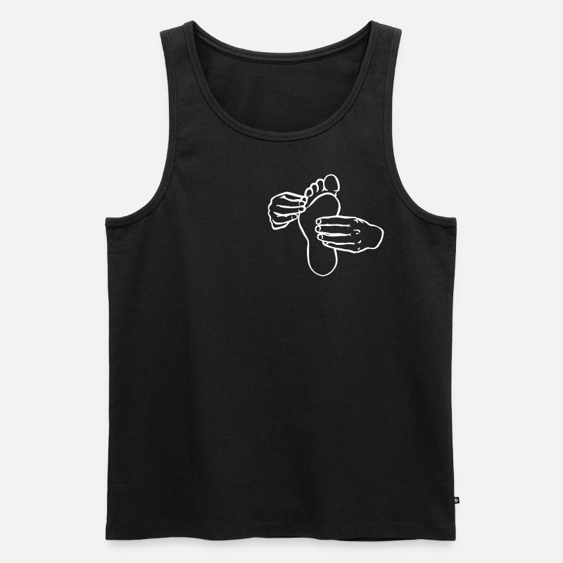 Fußpflege - Männer Premium Bio Tank Top - Schwarz