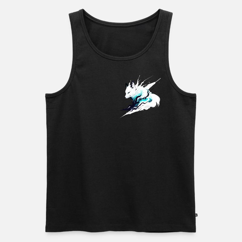 Geisterfuchs - Männer Premium Bio Tank Top - Schwarz