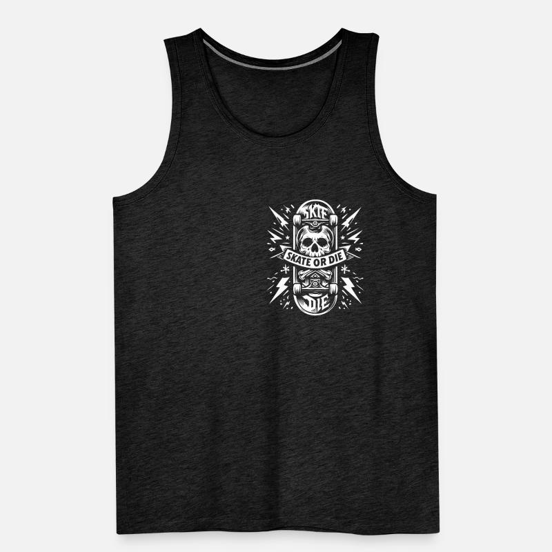 Schlittschuh oder Stirb Männer Premium Bio Tank Top