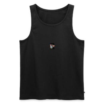 Échangera son frère pour Pâques - Débardeur bio Premium Homme - noir - Devant - AI Model Male 178 light (178cm)