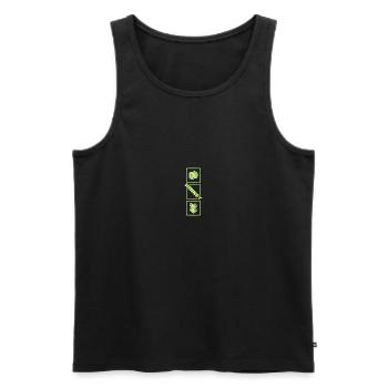 Geburt Hennry - Männer Premium Bio Tank Top - Schwarz - Vorne - Michal (187cm)