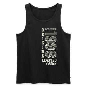 Original December 1998 24th Birthday Gift - Men's Premium Organic Tank Top - black - Front - Michal (187cm)