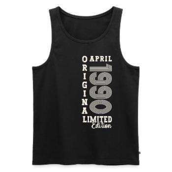 33rd birthday man April Born 1990 Original - Men's Premium Organic Tank Top - black - Front - Michal (187cm)