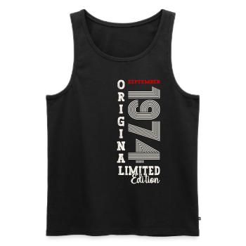50th Birthday Legend September 1974 Volume 74 - Men's Premium Organic Tank Top - black - Front - Michal (187cm)