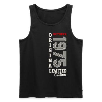50. Geburtstag Vintage Oktober 1975 Geschenkidee - Männer Premium Bio Tank Top - Schwarz - Vorne - Michal (187cm)