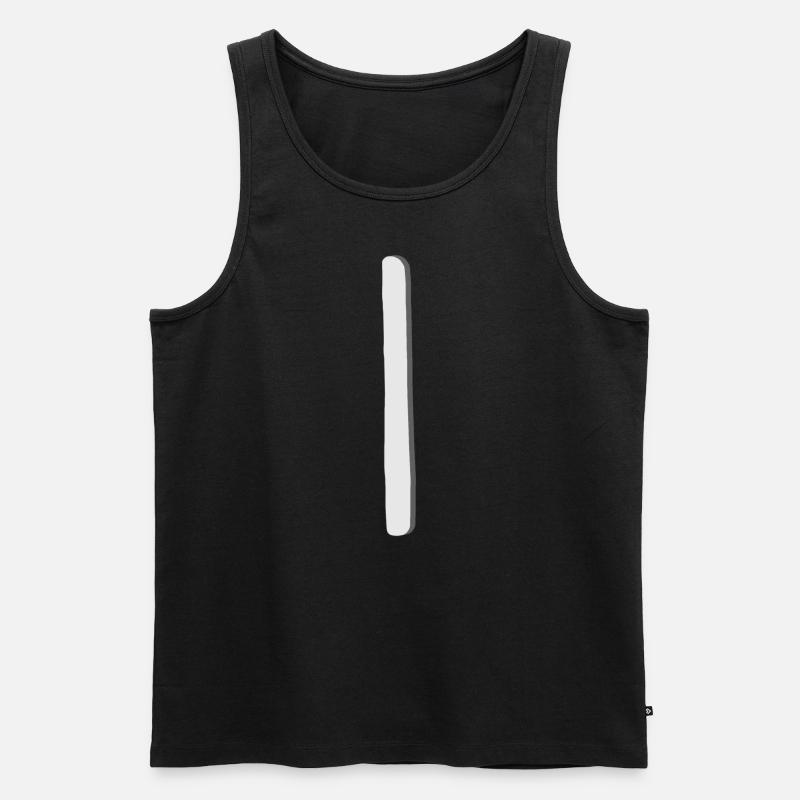 Futhark Runic Alphabet Isa - Men's Premium Organic Tank Top - black