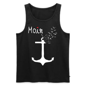 Moin Begrüßung Norddeutschland Küste Norden - Männer Premium Bio Tank Top - Schwarz - Vorne - Michal (187cm)